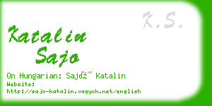 katalin sajo business card